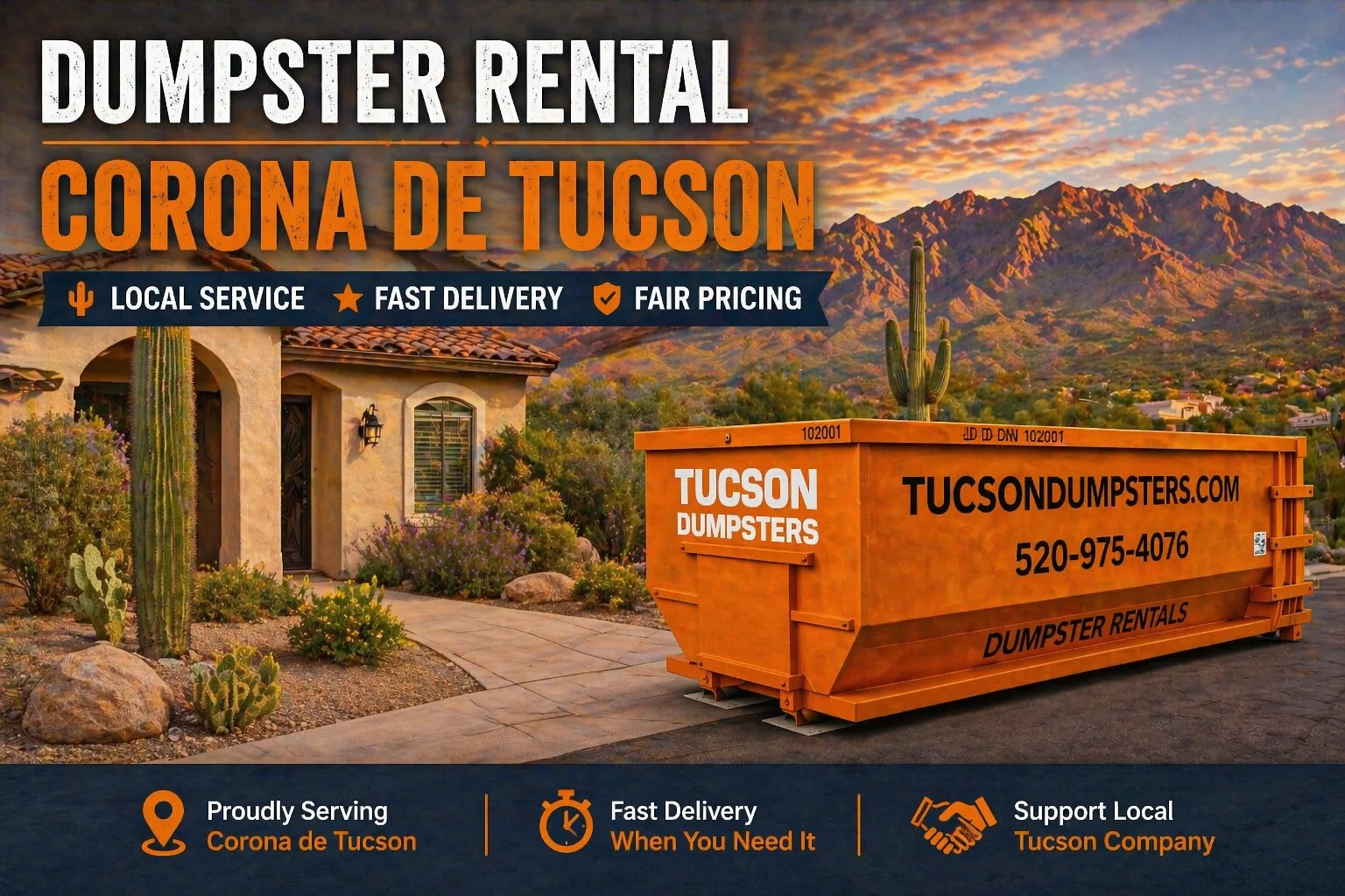Dumpster Rental Corona de Tucson