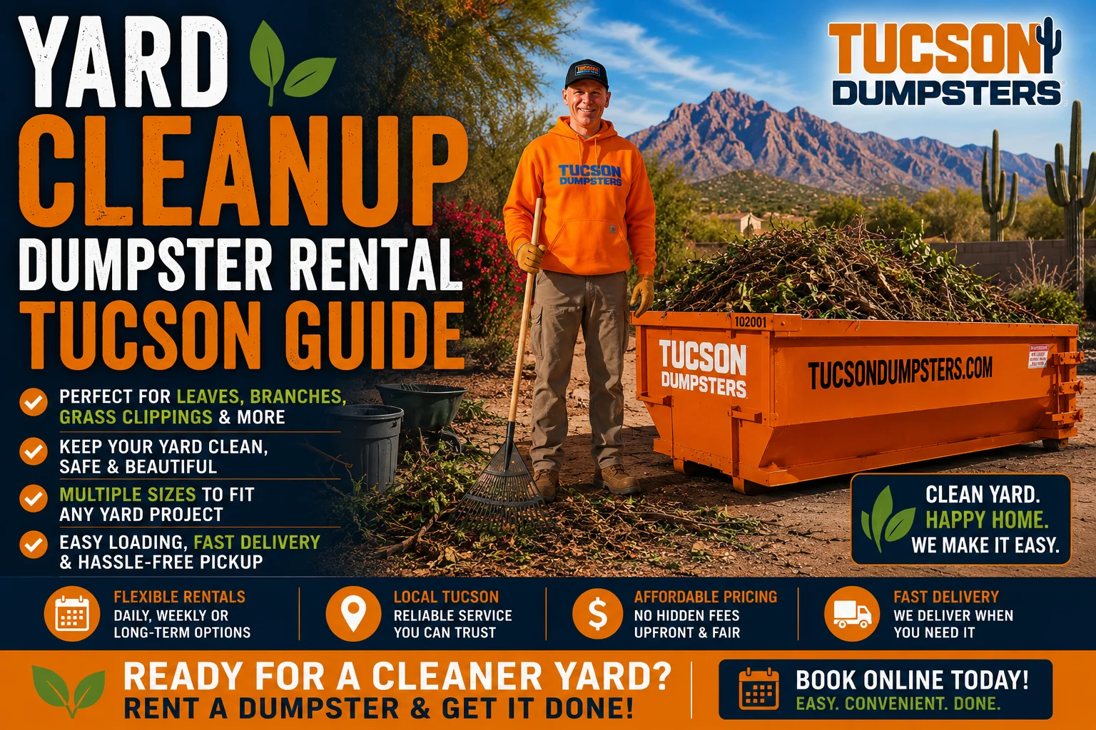 Yard Cleanup Dumpster Rental Tucson Guide