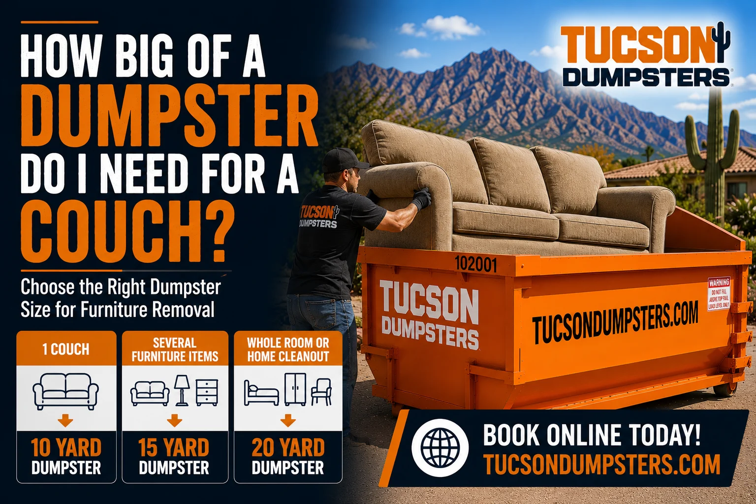 How Big of a Dumpster Do I Need for a Couch?