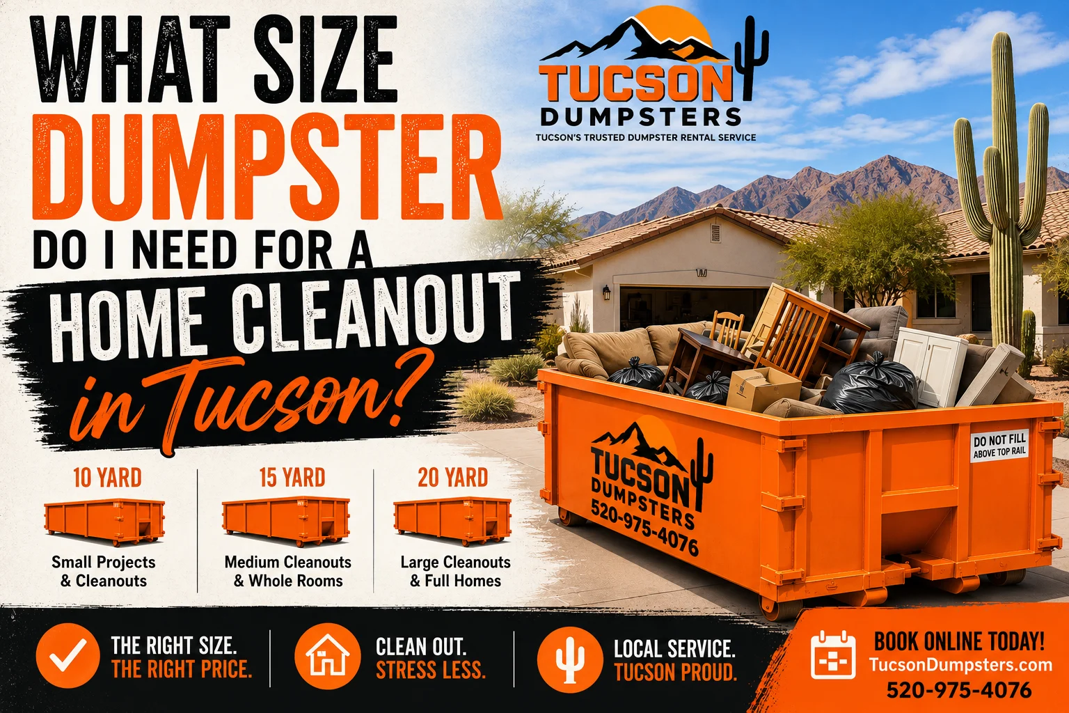 What Size Dumpster Do I Need for a Home Cleanout in Tucson?